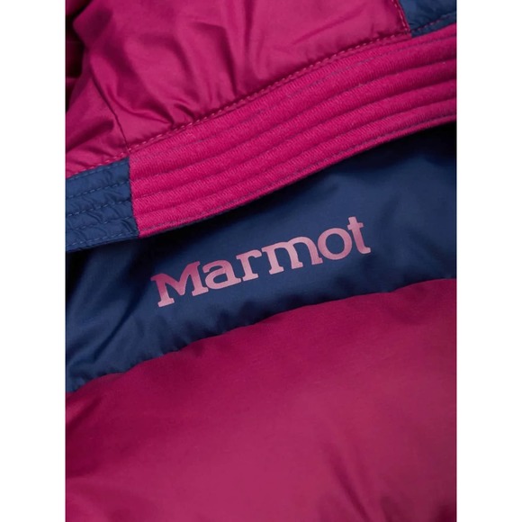 Marmot Hooded Down Jacket Wild RoseArtic Navy M - Picture 4 of 5